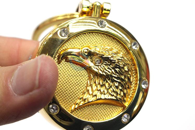 Factory Supply Golder Eagle Design Stainless Iron USB Lighters for Sale
