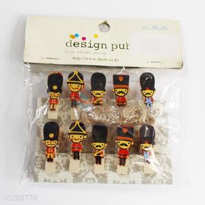 New Customized Cartoon Beefeater Shaped Clip Photo Paper Craft DIY Clips with Hemp Rope