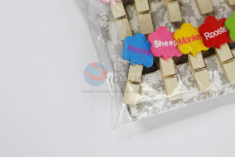 New and Hot New Colorful Flower Shaped Paper Clip/ Wooden Clip for Wedding Party