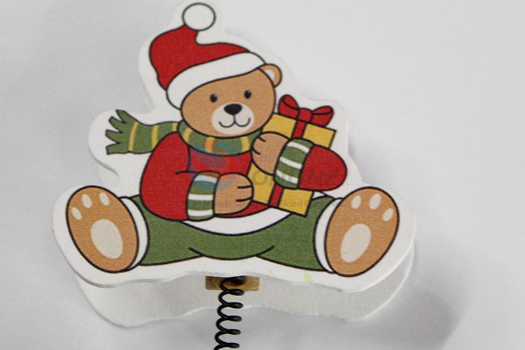 New Arrival Mini Cartoon Bear Wooden Clips for Photo Clips