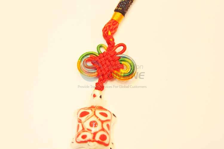 Chili Pendant Hanging Deoration with Ceramic Tortoise