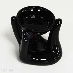 China factory supply black ceramic Candlestick