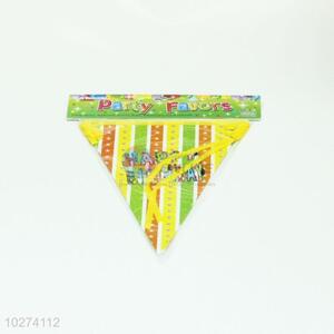 Wholesale custom low price paper birthday party triangle flag