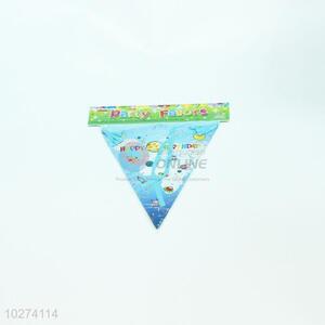 Wholesale custom low price paper birthday party triangle flag