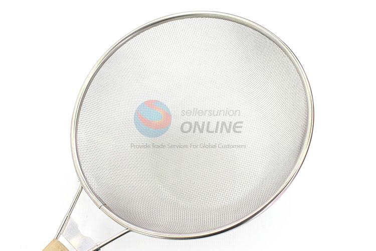 Custom Mesh Strainer Food Colander With Wooden Handle