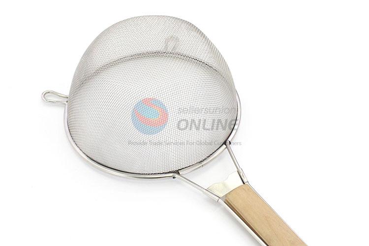 Custom Mesh Strainer Food Colander With Wooden Handle