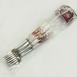 Low price custom flower printing stainless steel fork