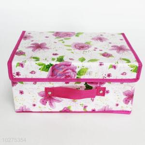 Wholesale low price flower printed storage box