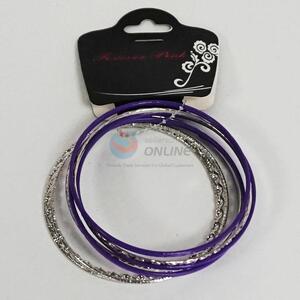 Silver and Purple Color Elegant Women Statement Bracelet