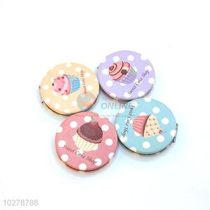 Delicious Cake Printed Round Pocket Cosmetic Mirror for Sale