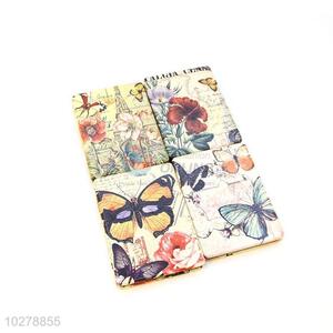 Nice Flower and Butterfly Pattern Rectangular Pocket Cosmetic Mirror for Sale