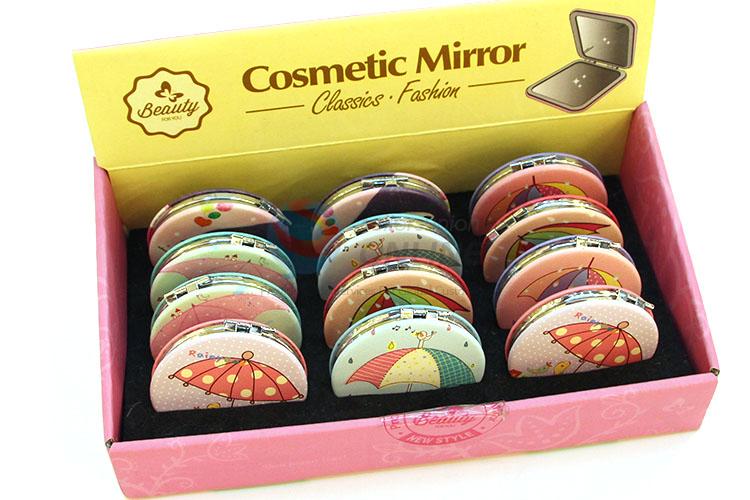 Likable Umbrella Printed Round Pocket Cosmetic Mirror for Sale