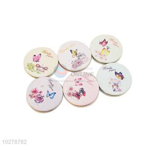 Beautiful Butterfly Printed Round Pocket Cosmetic Mirror for Sale