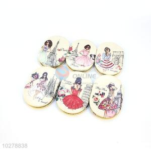 Fashionable Girl Printed Pocket Cosmetic Mirror for Sale