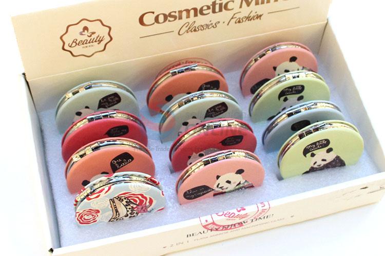 Best Selling Panda Printed Round Pocket Cosmetic Mirror for Sale