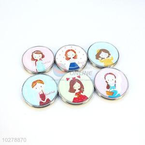 New Girl Design Round Pocket Cosmetic Mirror for Sale