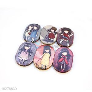 Likable Girl Printed Pocket Cosmetic Mirror for Sale