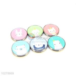 Factory Supply Cartoon Pattern Round Pocket Cosmetic Mirror for Sale