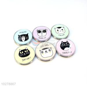 Cute Cat Pattern Round Pocket Cosmetic Mirror for Sale