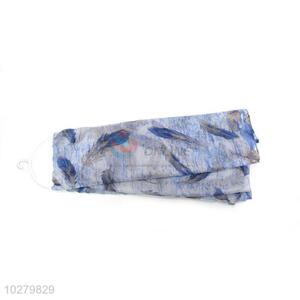 Promotional Feather Pattern Staple Rayon Scarf for Women