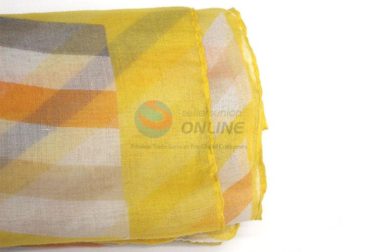 Promotional Yellow Staple Rayon Scarf for Women
