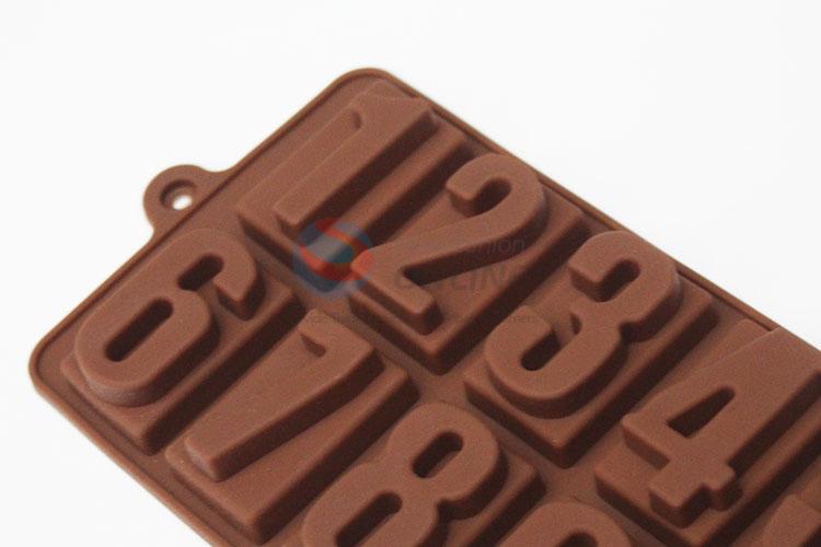 Silica Gel Number Shape Chocolate Mold Cheap Kitchen Baking Mould