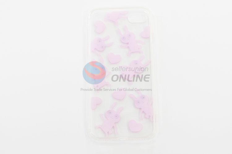 Pink Color Cartoon Rabbit Pattern Acrylic Mobile Phone Shell for iphone