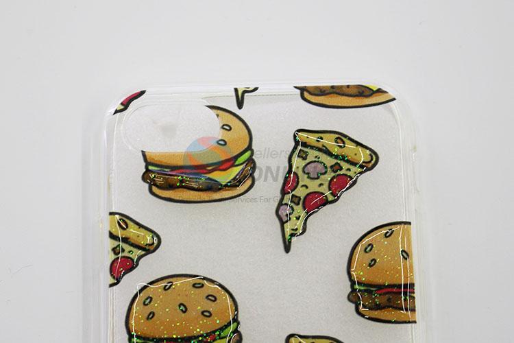 Competitive Price Hamburger and Pizza Pattern Acrylic Mobile Phone Shell for iphone