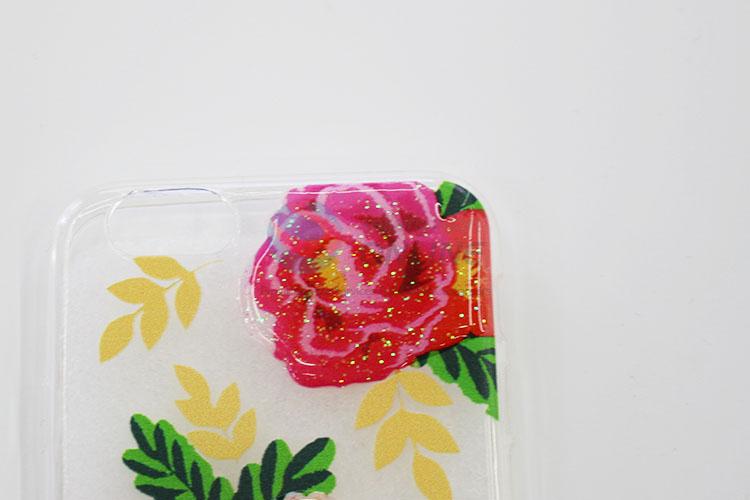 Popular Style Rose Printed Silicone Mobile Phone Shell for iphone