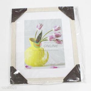 Serviceable Yellow Vase Beautiful Tulip Design Painting for Wall Decoration Home Crafts