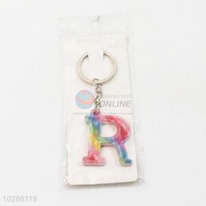 Newly low price colorful R shape key chain