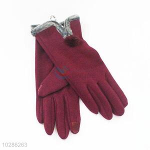 Cheap high quality red women glove