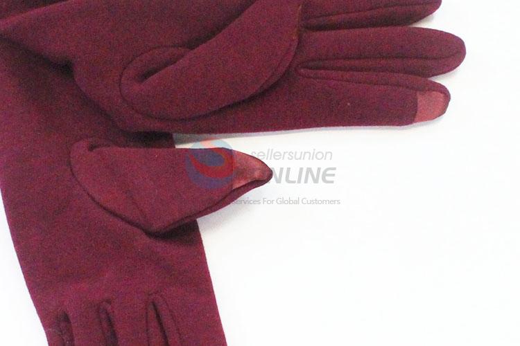 Best cute low price red women glove