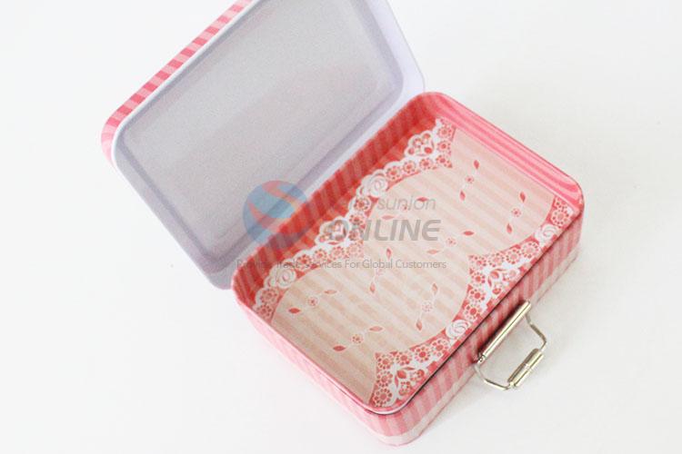 Fashion Design Storage Box Storage Tin Case With Lock