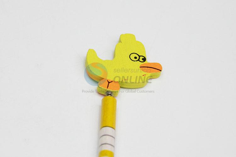 Wholesale Price New Design Silm Yellow Bird Shape Wooden Pencil