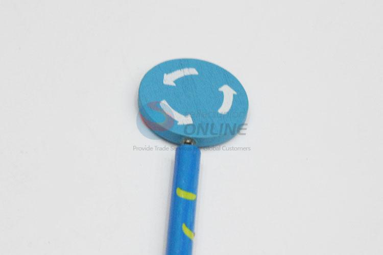 Low Price Hot Selliing Blue Traffic Signal Pattern Wooden Pencil