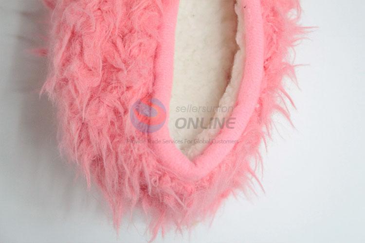 Promotional pure color plush indoor ground sandals