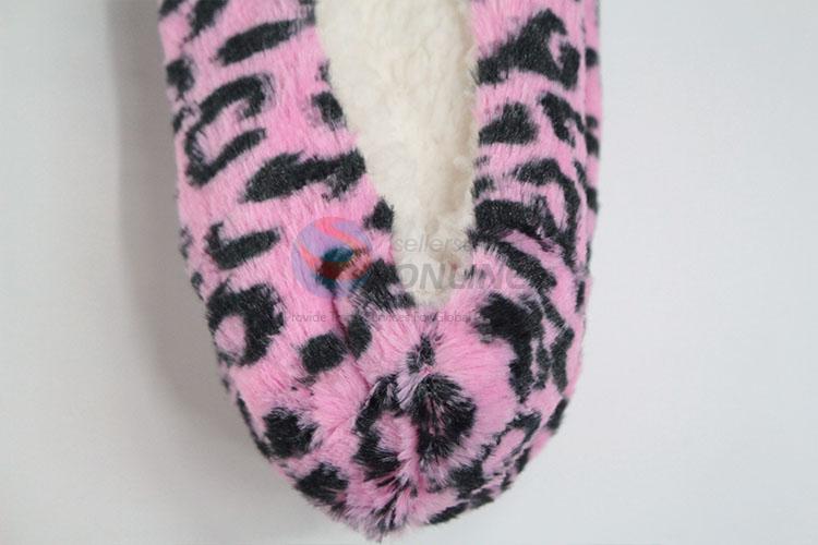 superfine pink leopard pattern indoor ground sandals