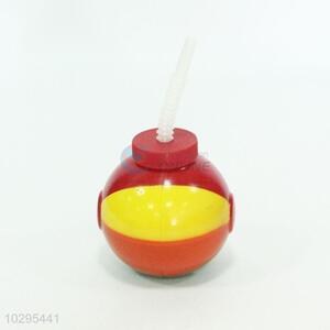 Cute design cartoon plastic cup with straw,11*9.5cm