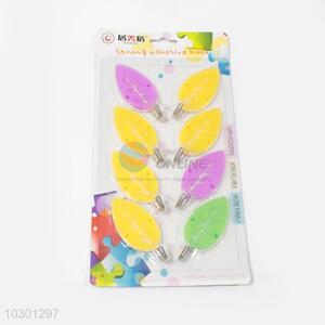 China Wholesale Colorful Leaf Design Wall Sticky Hooks