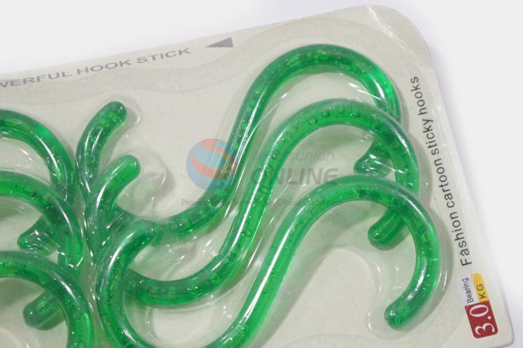 Fancy Design Green S Shape Hanher Sticky Hooks