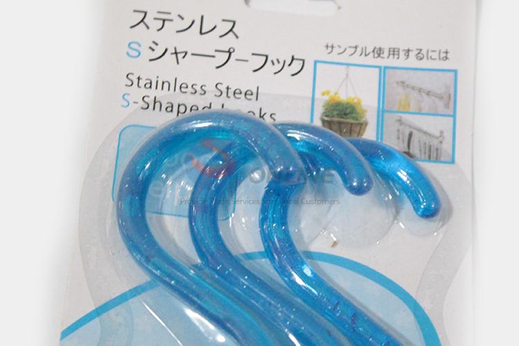 Cute Design Blue S Shape Hanher Sticky Hooks