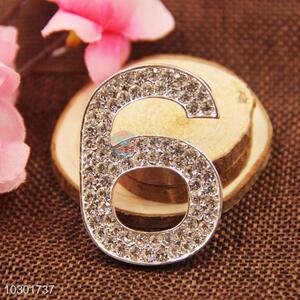 Best Selling Six Shaped Alloy Brooch for Clothes