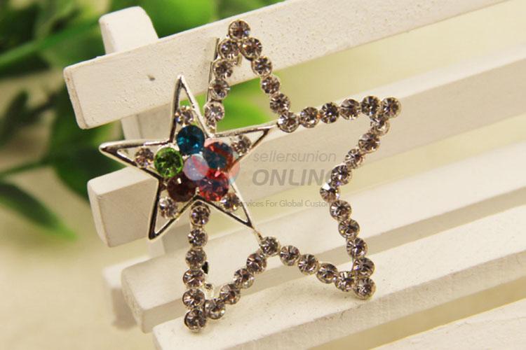 New Arrival Star Shaped Alloy Brooch for Clothes