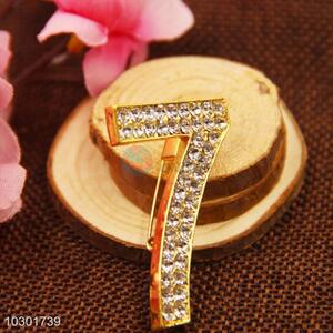 Cheap Price Seven Shaped Alloy Brooch for Clothes