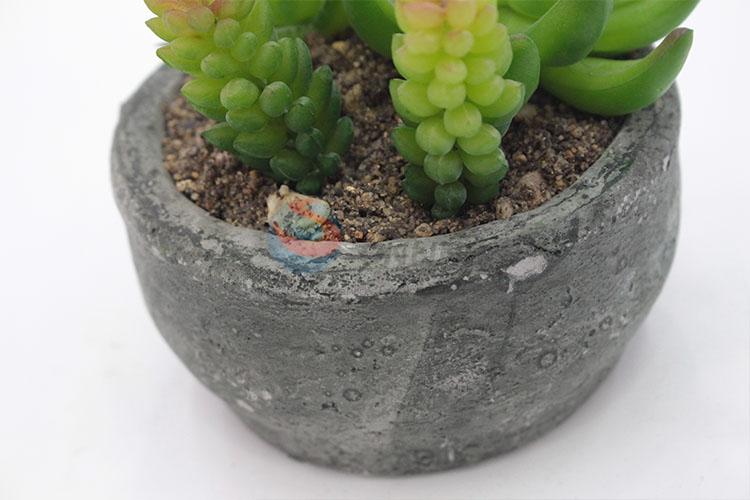 Cheap price artificial succulent plant pot round flowerpot