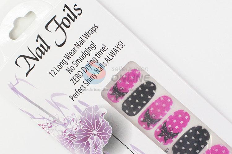 Promotional cool low price black&red nail stickers