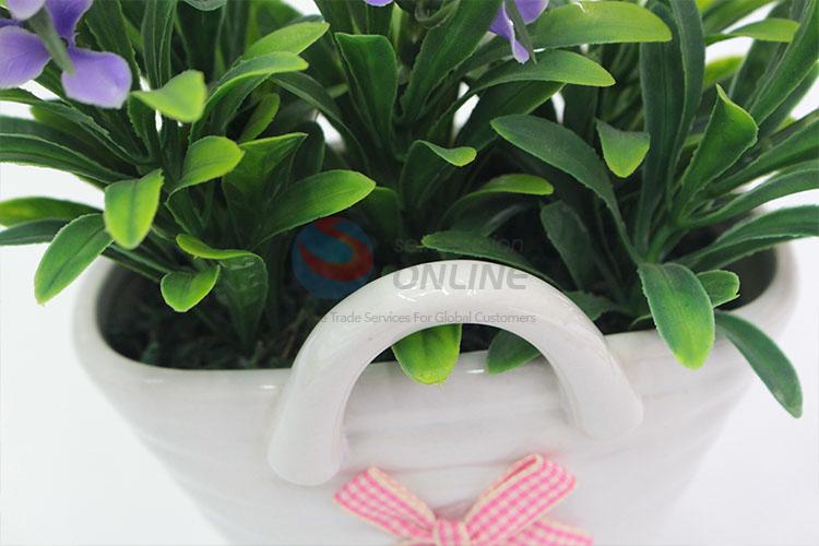 China factory supply handbag modelling flowerpot artificial flower miniascape