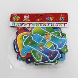 Pretty Cute Colorful Paper Happy Birthday Pendant for Party Decoration