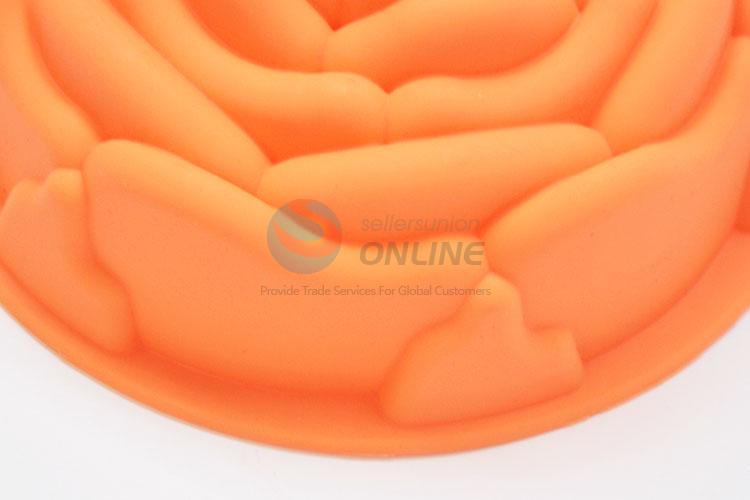 Low price cute best daily use fashion style orange flower shape cake mould